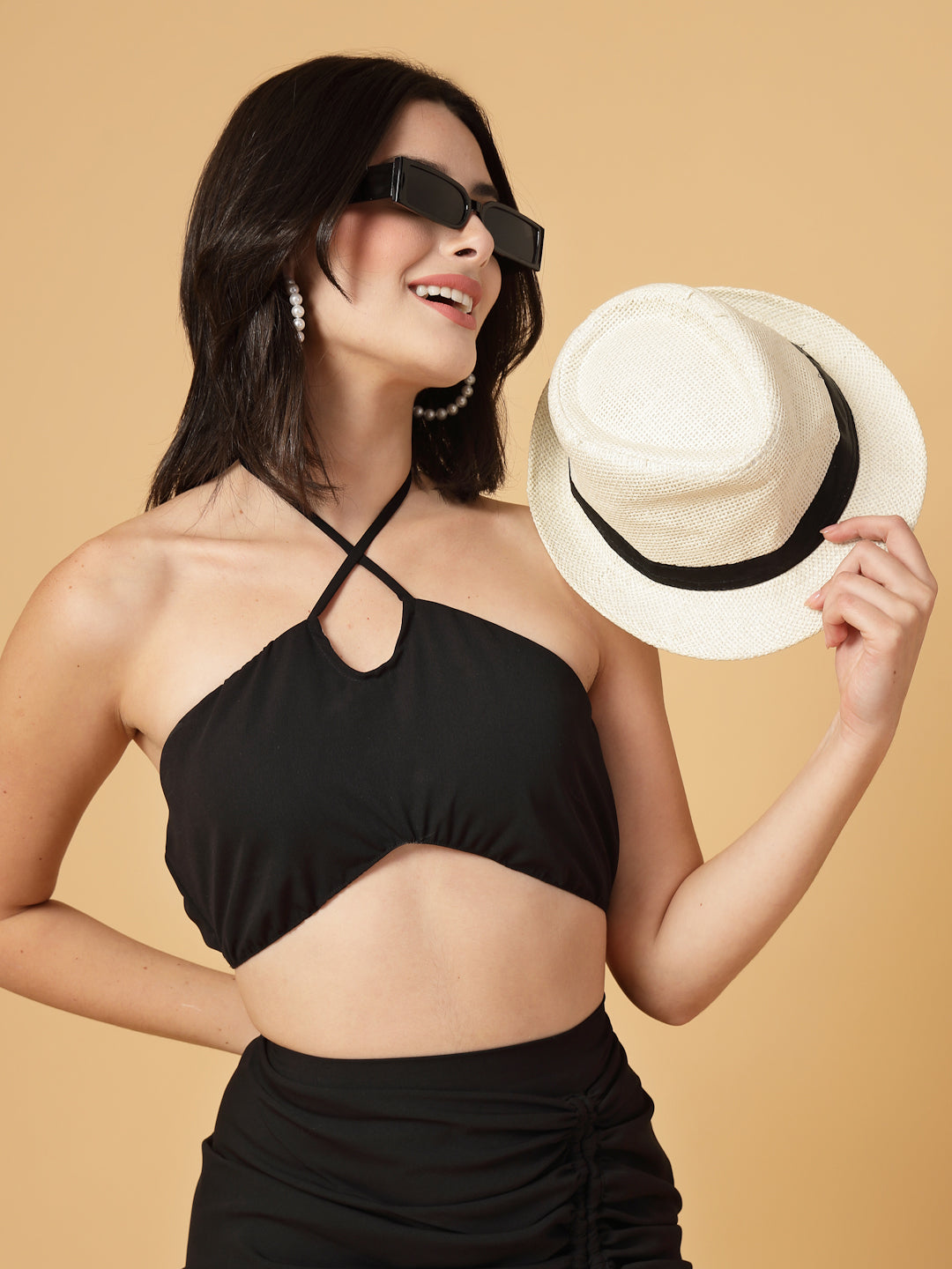 CUKOO Midnight Allure Black Resort Wear Co-Ord Set | Beach Wear– The Ultimate Beach-to-Bar Look!