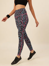 CUKOO Black Blue Abstract Print Legging/Yoga Pant