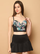 CUKOO Padded Floral Skirtini Swimwear