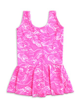 CUKOO Girls Pink Abstract Print Swimsuit