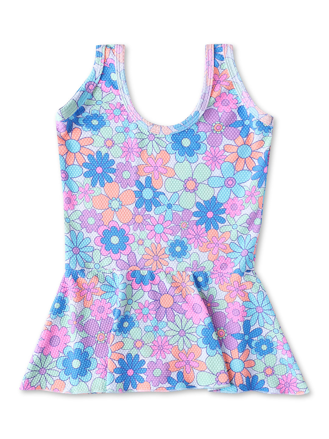 CUKOO Girls Multicolor Floral Print Swimsuit