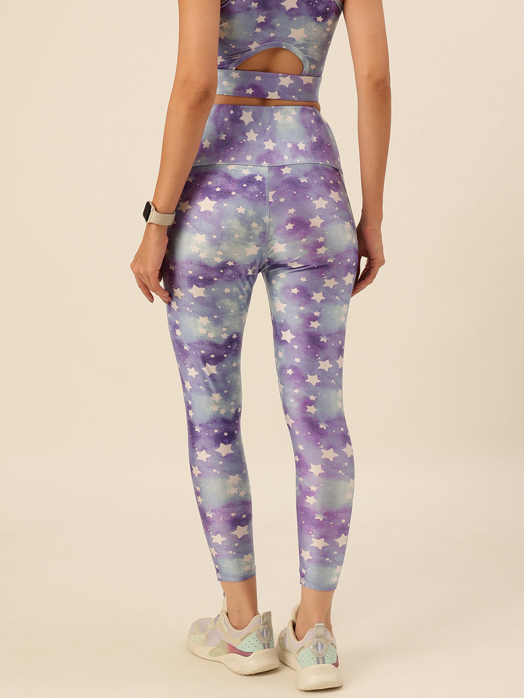 Cukoo Purple Star Print Legging/Yoga Pant