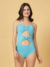 CUKOO BLUE Knot Cut-Out Swimwear with Matching Skirt