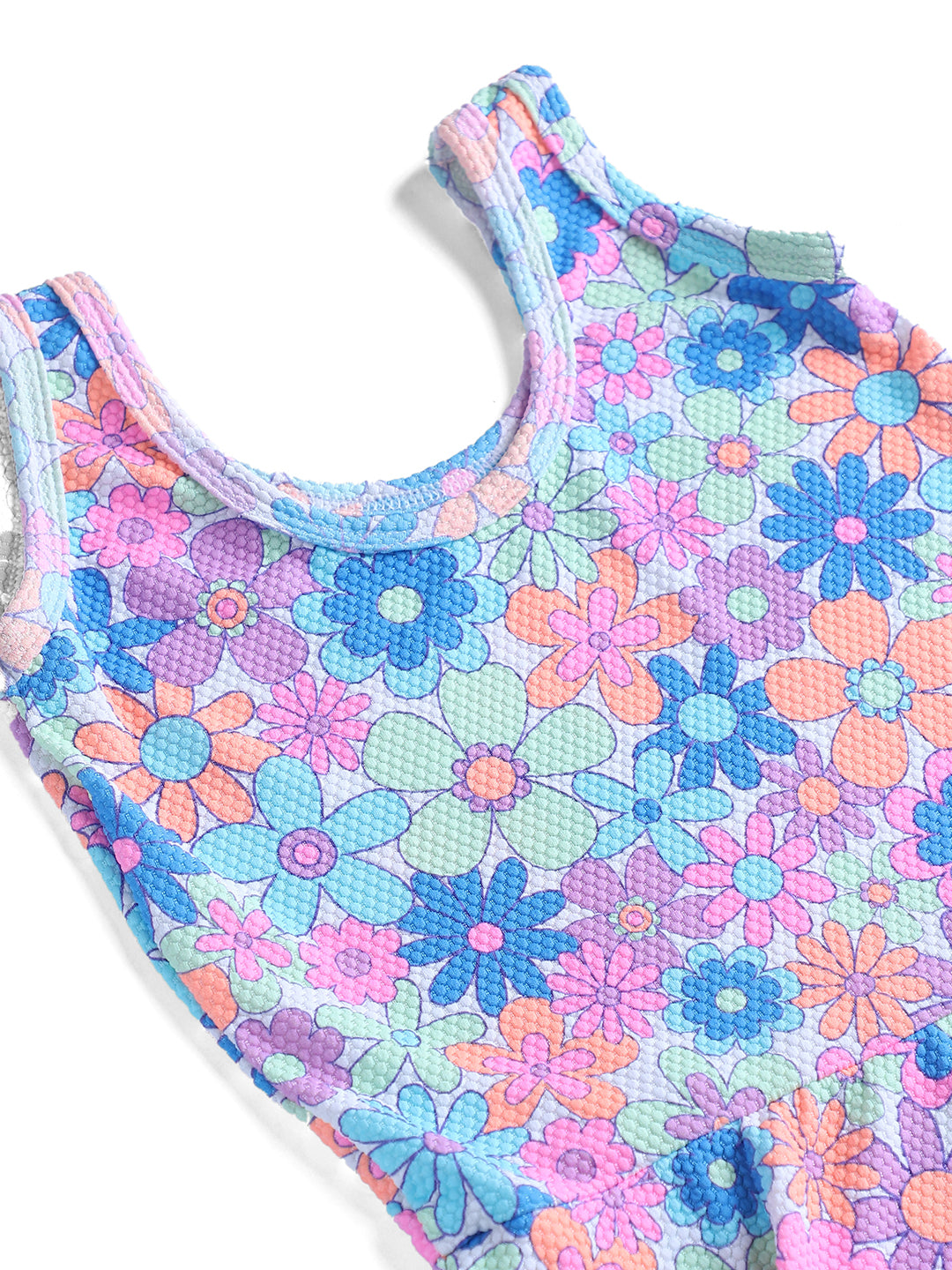 CUKOO Girls Multicolor Floral Print Swimsuit