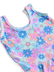 CUKOO Girls Multicolor Floral Print Swimsuit