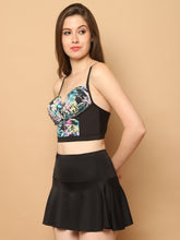 CUKOO Padded Floral Skirtini Swimwear