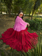 Swimwear Long ruffled cover up (Only Sarong)