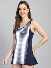 CUKOO Padded Blue Striped Swimwear