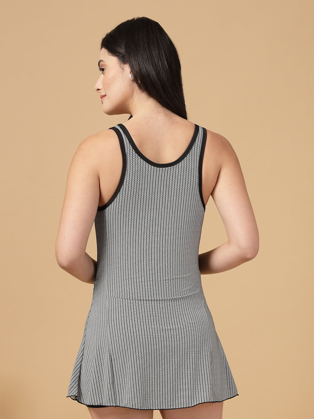 Cukoo Padded One-Piece Geometric Print Swimwear for Women