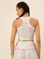 Cukoo Tie-Dye Rainbow Color Sports Bra
