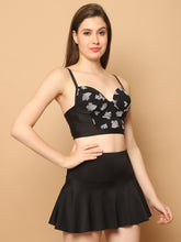 CUKOO Padded Floral Skirtini Swimwear