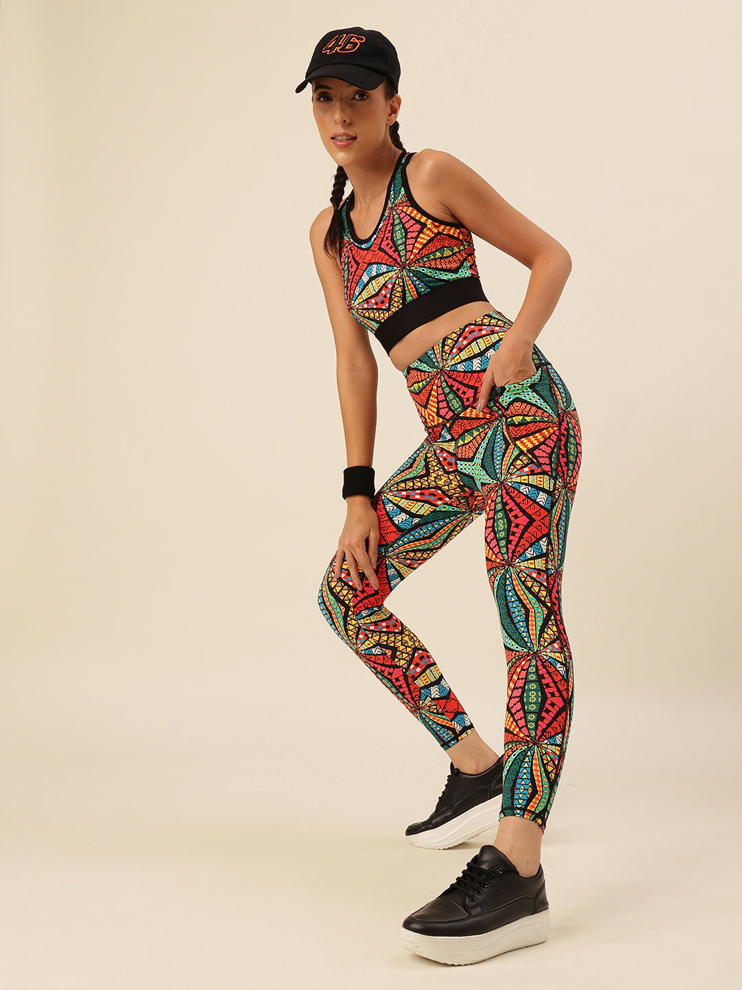 Cukoo Geometric multicolor Legging/Yoga Pants