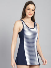 CUKOO Padded Blue Striped Swimwear