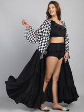 Swimwear Long ruffled cover up Sarong