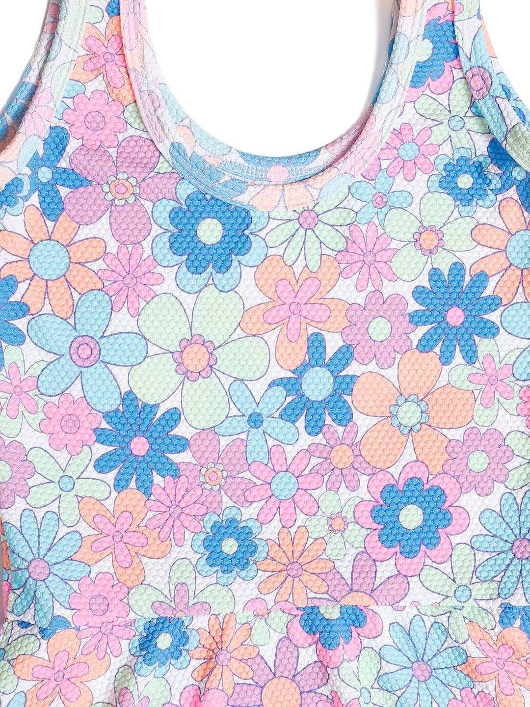 CUKOO Girls Multicolor Floral Print Swimsuit