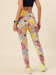 Cukoo Multicolor Floral Dotted Leggings/Yoga Pants