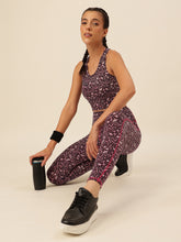 Cukoo Purple Geometric print Sports Bra