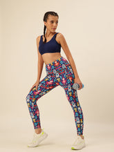 CUKOO Purple Ikat Inspired Print Legging/Yoga pant