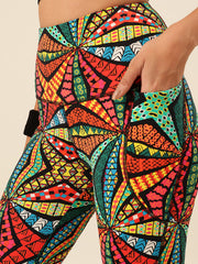 Cukoo Geometric multicolor Sports Bra and Legging Set