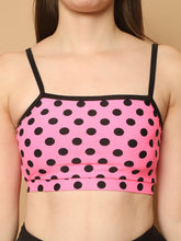 CUKOO Padded Polka Dot Print Skirtini Swimwear