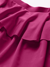 CUKOO Padded Magenta Two piece Skirtini Swimwear