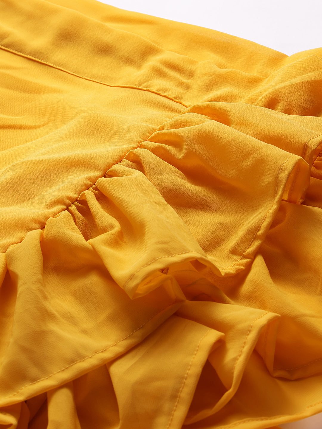CUKOO Yellow Ruffled cover up Sarong