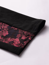 CUKOO Black Magenta Print Legging/Yoga Pant