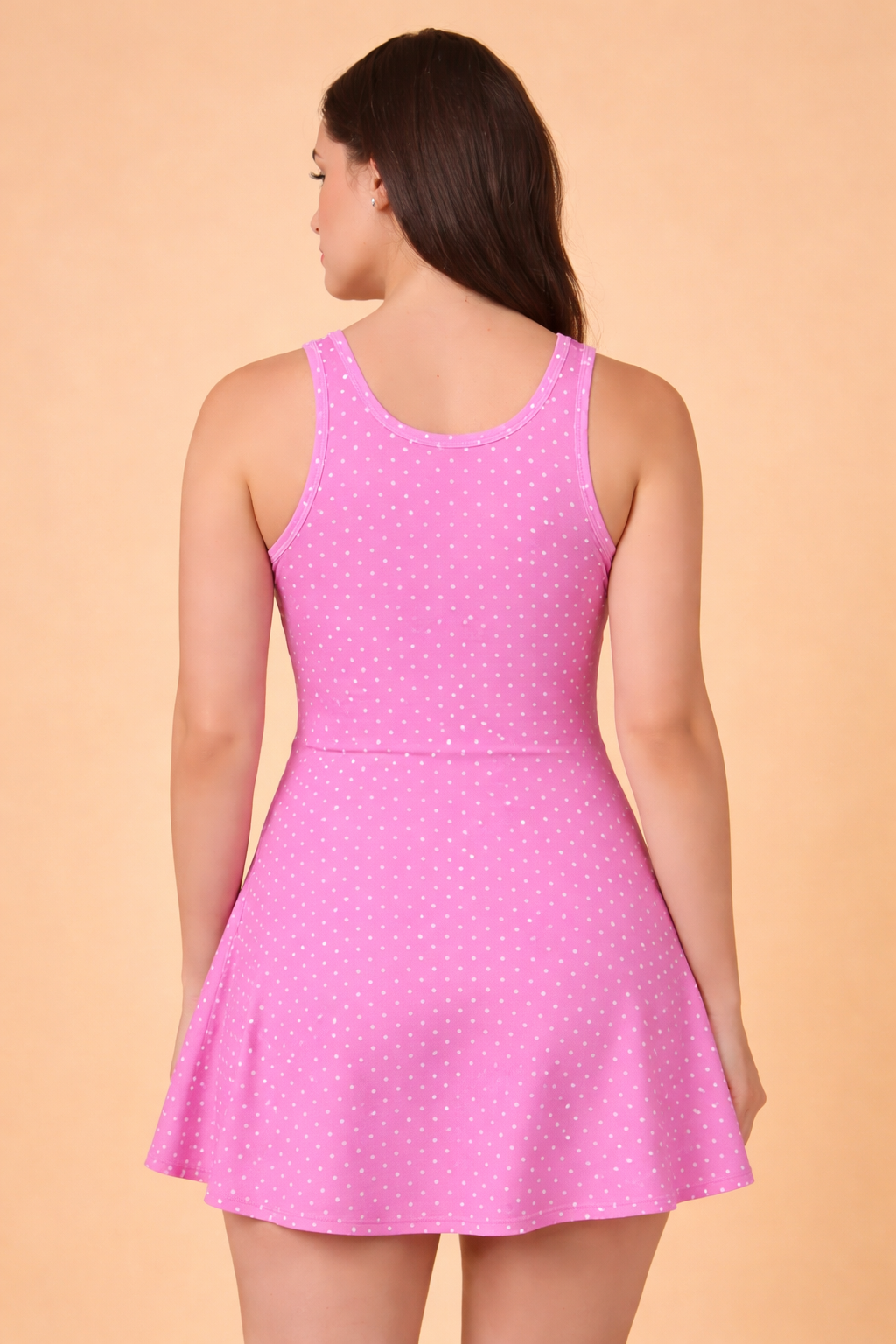 Cukoo Women Pink Polka Dot Padded One Piece Swimwear/ Swimming Costume for Women