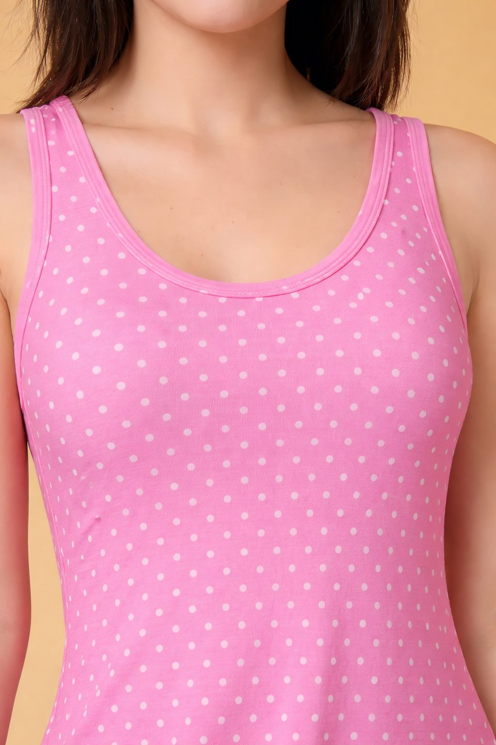 Cukoo Women Pink Polka Dot Padded One Piece Swimwear/ Swimming Costume for Women