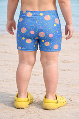 Blue Printed Boys swim shorts (Kids Swimsuit)