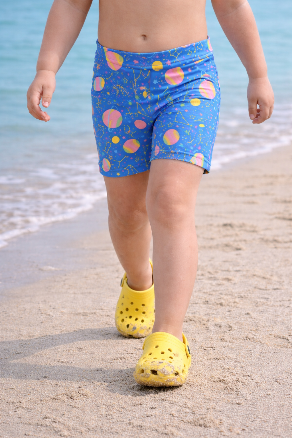 Blue Printed Boys swim shorts (Kids Swimsuit)