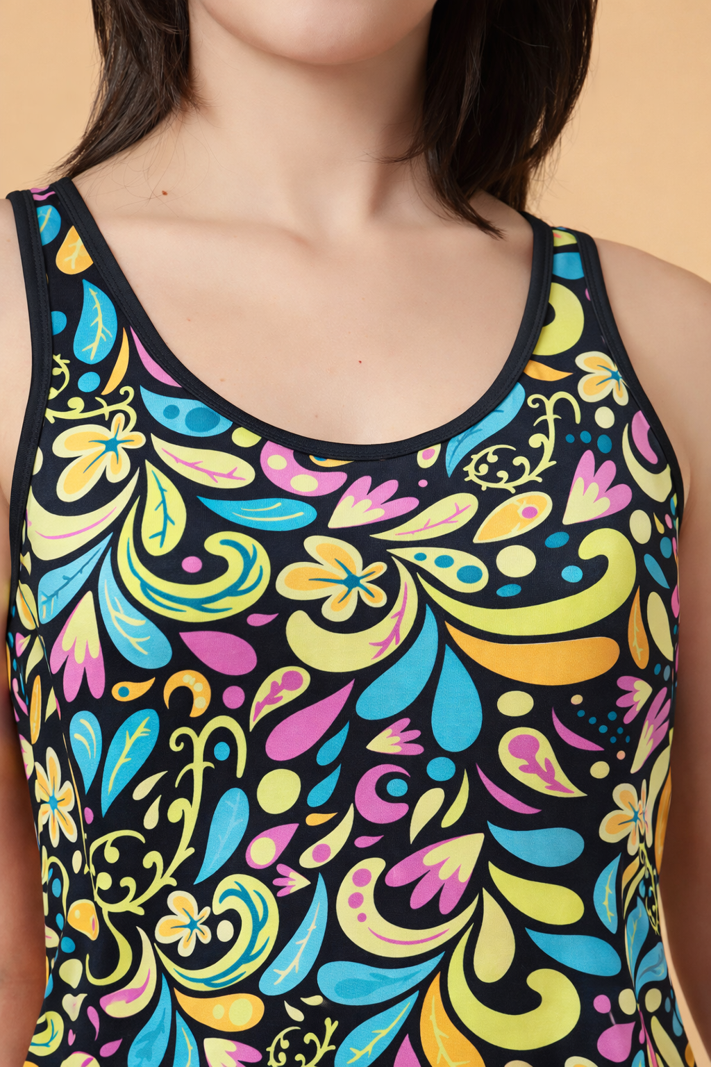 Cukoo Women Bright Floral Printed Padded One Piece Swimwear/ Swimming Costume for Women