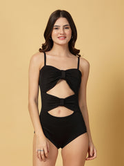 CUKOO BLACK Knot Cut-Out Swimwear