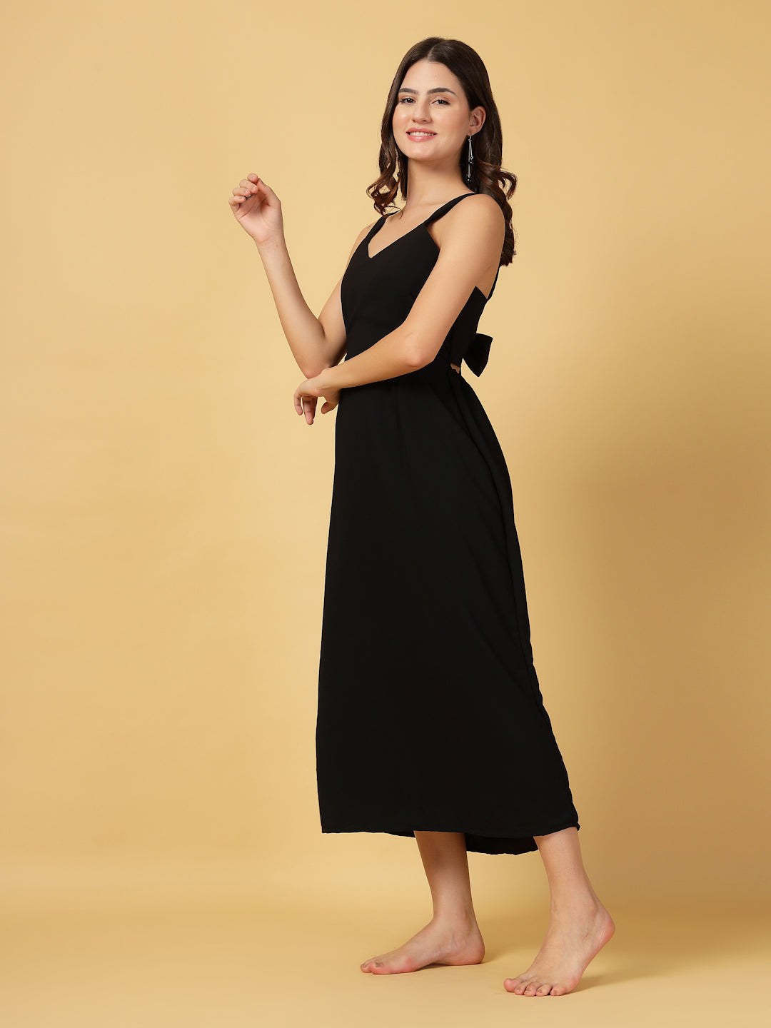 CUKOO Black Resortwear Beach Dress