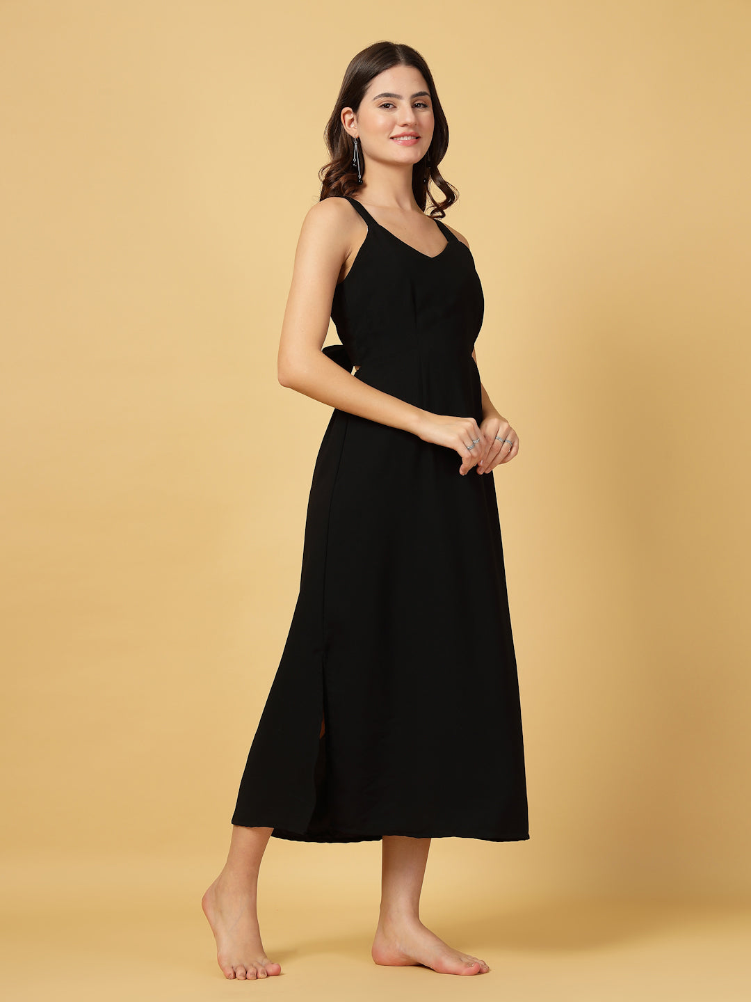 CUKOO Black Resortwear Beach Dress