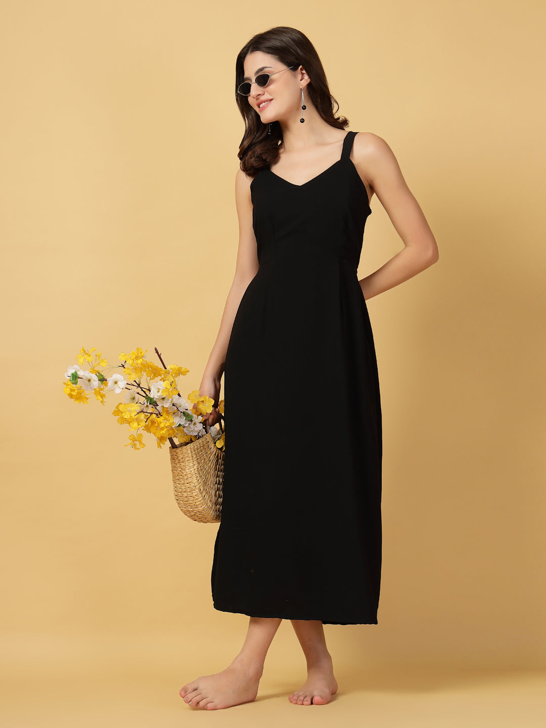 CUKOO Black Resortwear Beach Dress