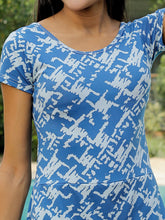 CUKOO Padded Blue Abstract Printed One-Piece Swimwear