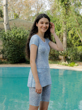 CUKOO Padded Blue Animal Printed Swimwear