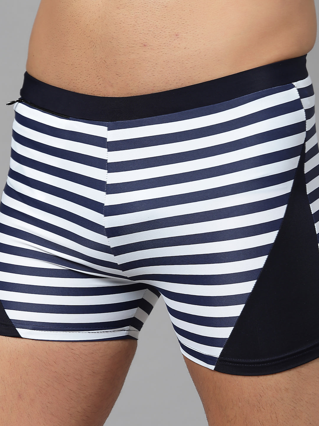 CUKOO Blue Striped Swim Bottoms for Men