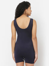 CUKOO Padded Blue Striped Printed Swimsuit
