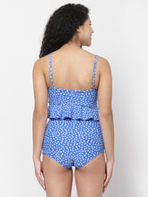 CUKOO Padded Blue Frill  Swimwear