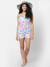 CUKOO Padded Pink Floral Printed Swimsuit