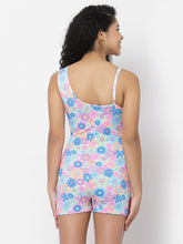 CUKOO Padded Pink Floral Printed Swimsuit