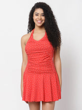CUKOO Padded Red Halter Neck Swimwear