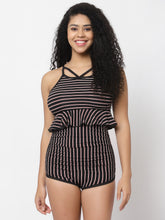 CUKOO Padded Black Frill  Swimwear