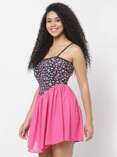 CUKOO Padded Floral Pink Frill  Swimwear