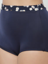 CUKOO Padded Floral Printed Blue Tankini