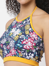 CUKOO Padded Yellow Printed Swimwear