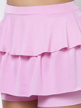 CUKOO Padded Purple Two piece Skirtini Swimwear