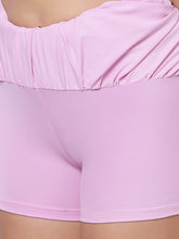 CUKOO Padded Purple Two piece Skirtini Swimwear